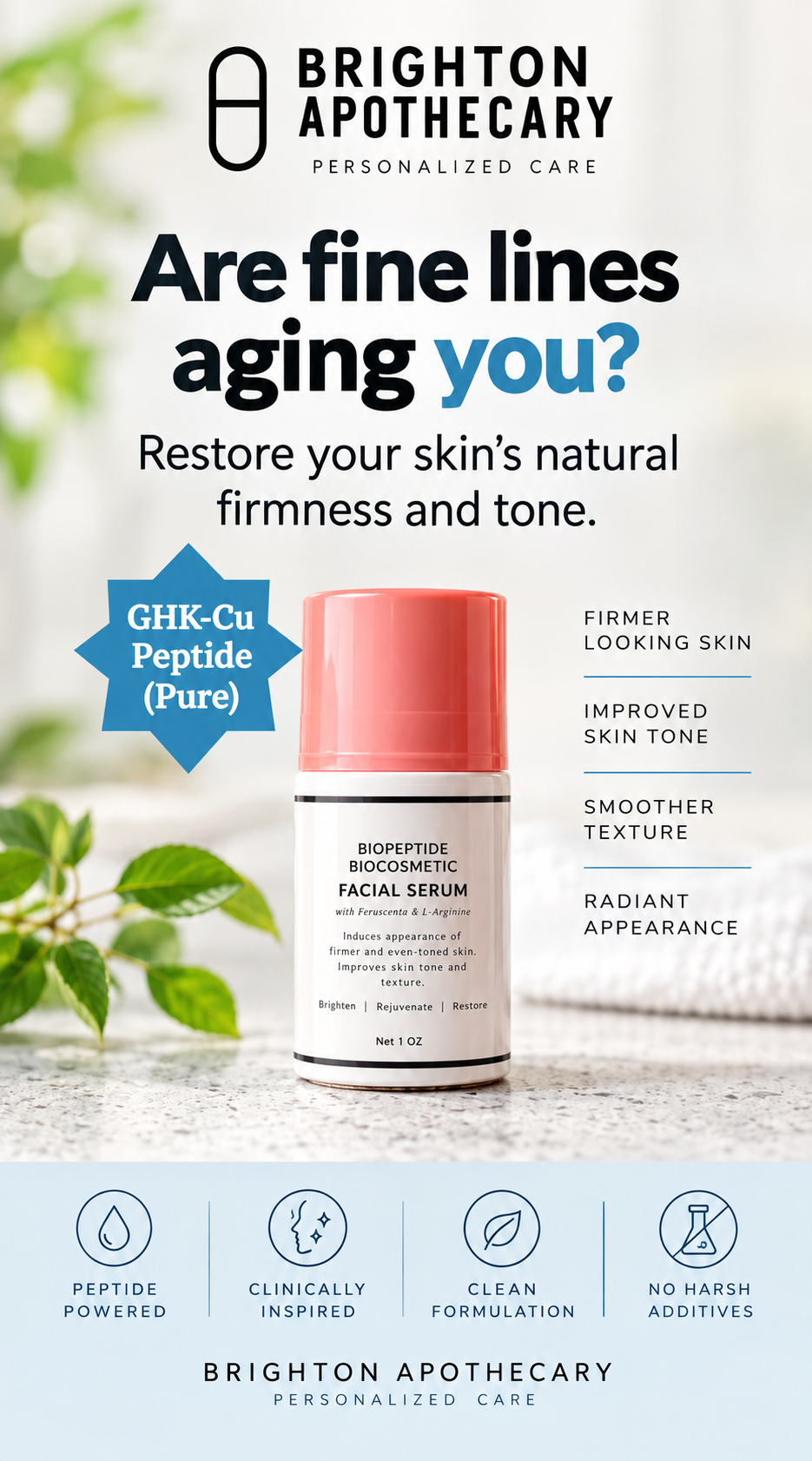 Biopeptide Face Serum with Pure GHK-Copper